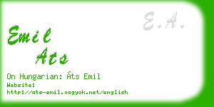 emil ats business card